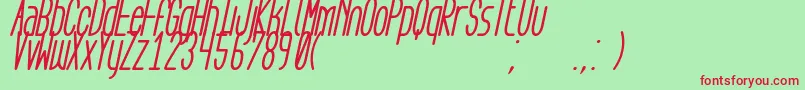 AegFlyonNowBoldCursive Font – Red Fonts on Green Background