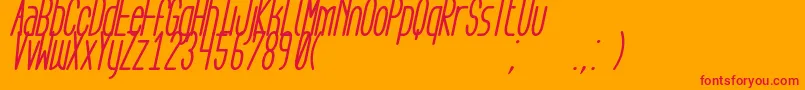 AegFlyonNowBoldCursive Font – Red Fonts on Orange Background