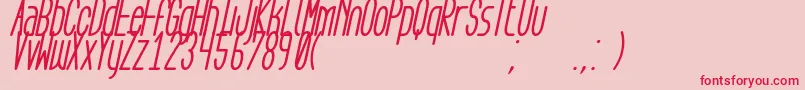 AegFlyonNowBoldCursive Font – Red Fonts on Pink Background