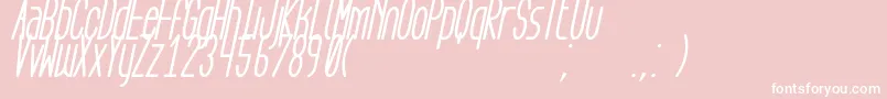 AegFlyonNowBoldCursive Font – White Fonts on Pink Background