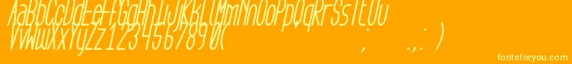 AegFlyonNowBoldCursive Font – Yellow Fonts on Orange Background