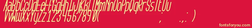AegFlyonNowBoldCursive Font – Yellow Fonts on Red Background