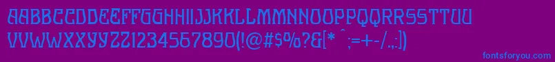 MelangeNouveauNormal Font – Blue Fonts on Purple Background