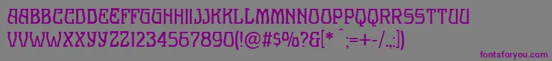 MelangeNouveauNormal Font – Purple Fonts on Gray Background
