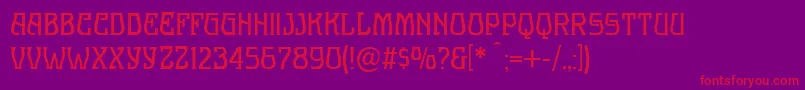 MelangeNouveauNormal Font – Red Fonts on Purple Background