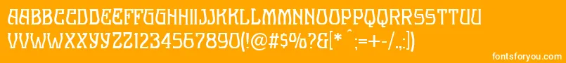 MelangeNouveauNormal Font – White Fonts on Orange Background