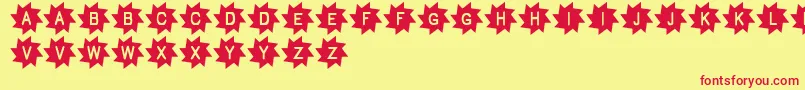 Pukisaka Font – Red Fonts on Yellow Background