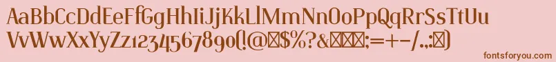 IdenticaRegular Font – Brown Fonts on Pink Background