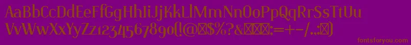 IdenticaRegular Font – Brown Fonts on Purple Background