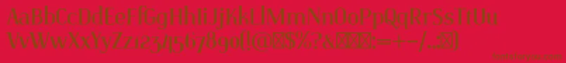 IdenticaRegular Font – Brown Fonts on Red Background
