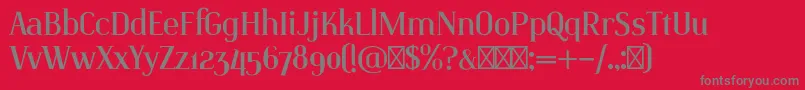 IdenticaRegular Font – Gray Fonts on Red Background