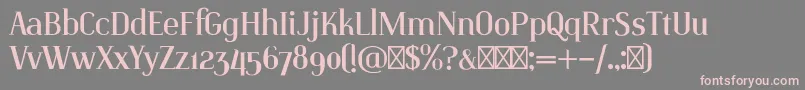 IdenticaRegular Font – Pink Fonts on Gray Background