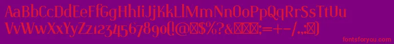 IdenticaRegular Font – Red Fonts on Purple Background