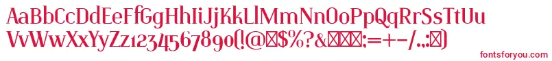 IdenticaRegular Font – Red Fonts on White Background