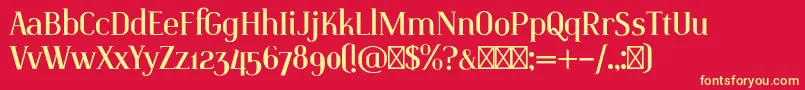 IdenticaRegular Font – Yellow Fonts on Red Background