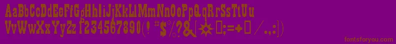 Gambler Font – Brown Fonts on Purple Background