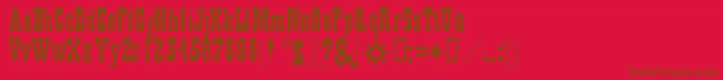Gambler-fontti – ruskeat fontit punaisella taustalla