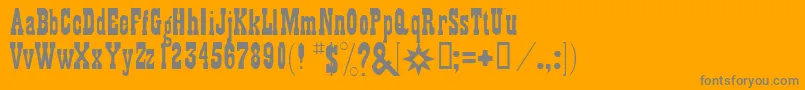 Gambler Font – Gray Fonts on Orange Background