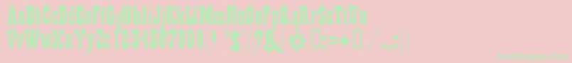 Gambler Font – Green Fonts on Pink Background