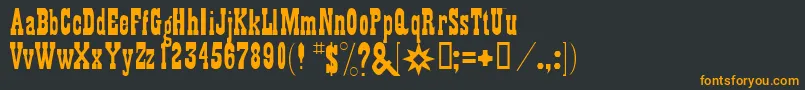 Gambler Font – Orange Fonts on Black Background