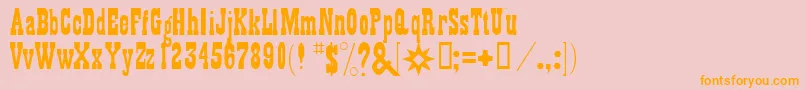 Gambler Font – Orange Fonts on Pink Background