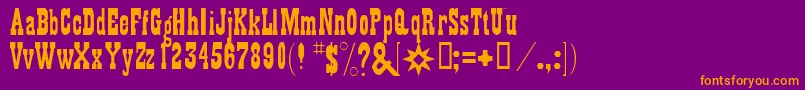 Gambler Font – Orange Fonts on Purple Background