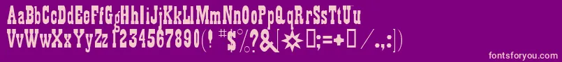 Gambler Font – Pink Fonts on Purple Background