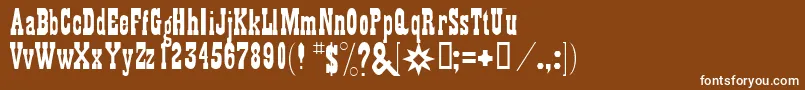 Gambler Font – White Fonts on Brown Background