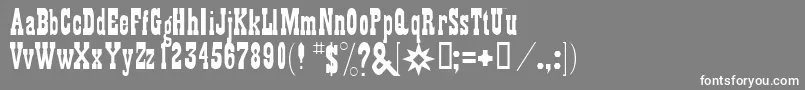 フォントGambler – 灰色の背景に白い文字