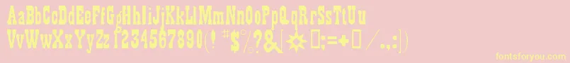 Gambler Font – Yellow Fonts on Pink Background