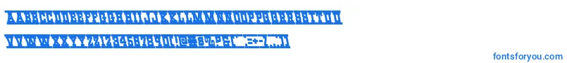 Westernrailleft Font – Blue Fonts on White Background