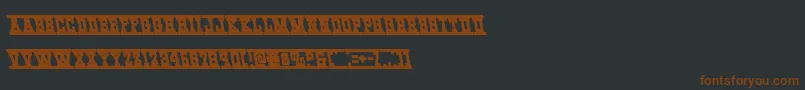 Czcionka Westernrailleft – brązowe czcionki na czarnym tle