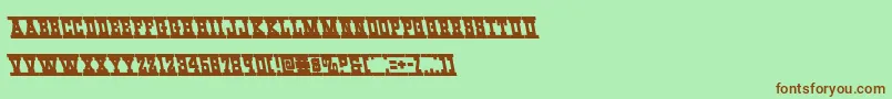 Westernrailleft Font – Brown Fonts on Green Background