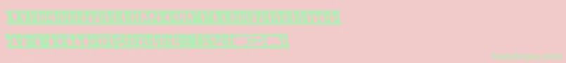 Westernrailleft Font – Green Fonts on Pink Background