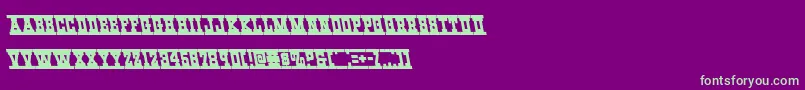 Westernrailleft Font – Green Fonts on Purple Background