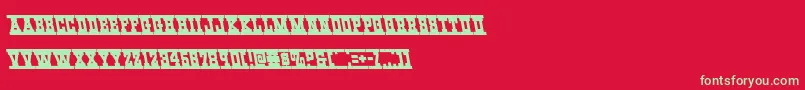 Westernrailleft Font – Green Fonts on Red Background