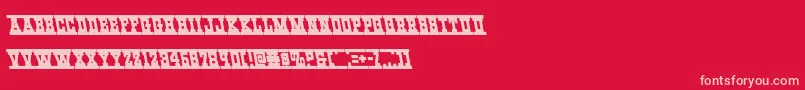 フォントWesternrailleft – 赤い背景にピンクのフォント