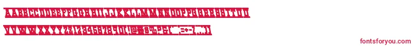 Westernrailleft Font – Red Fonts on White Background