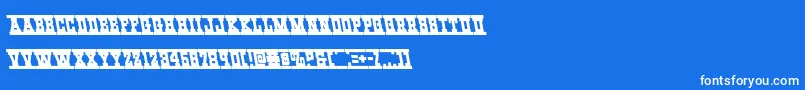 Westernrailleft Font – White Fonts on Blue Background