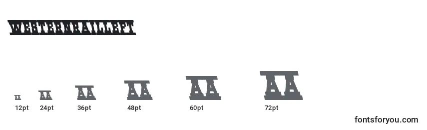 Westernrailleft Font Sizes