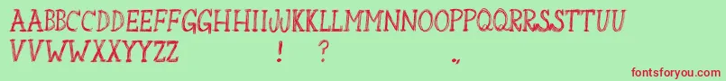 Más sobre la fuente SketchbookNasty fuente SketchbookNasty – Fuentes Rojas Sobre Fondo Verde