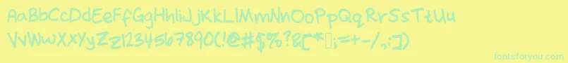 fuente November2 – Fuentes Verdes Sobre Fondo Amarillo