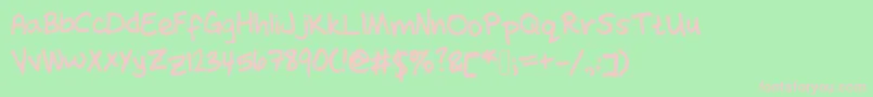 November2 Font – Pink Fonts on Green Background