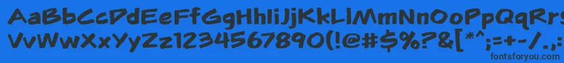 Flunkiesbb Font – Black Fonts on Blue Background