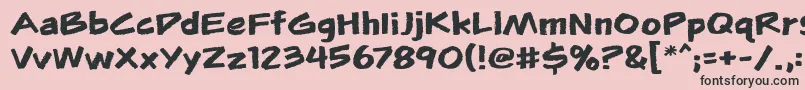 Flunkiesbb Font – Black Fonts on Pink Background