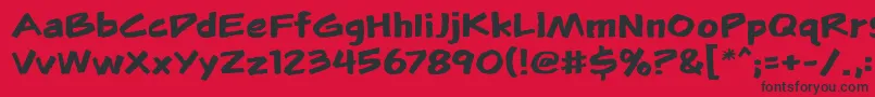 Flunkiesbb Font – Black Fonts on Red Background