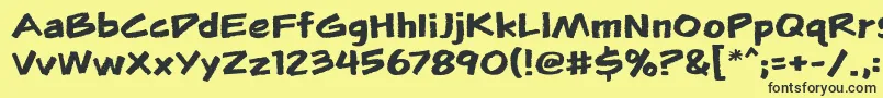 Flunkiesbb Font – Black Fonts on Yellow Background