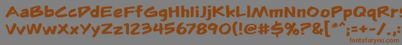 Flunkiesbb Font – Brown Fonts on Gray Background