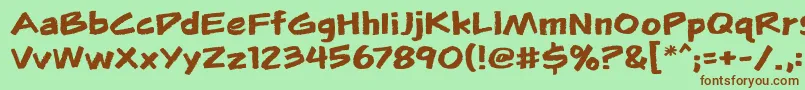 Flunkiesbb Font – Brown Fonts on Green Background