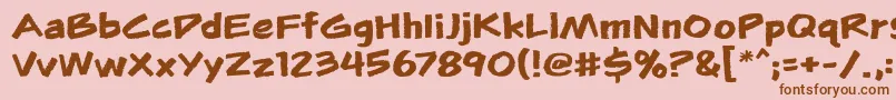 Flunkiesbb Font – Brown Fonts on Pink Background